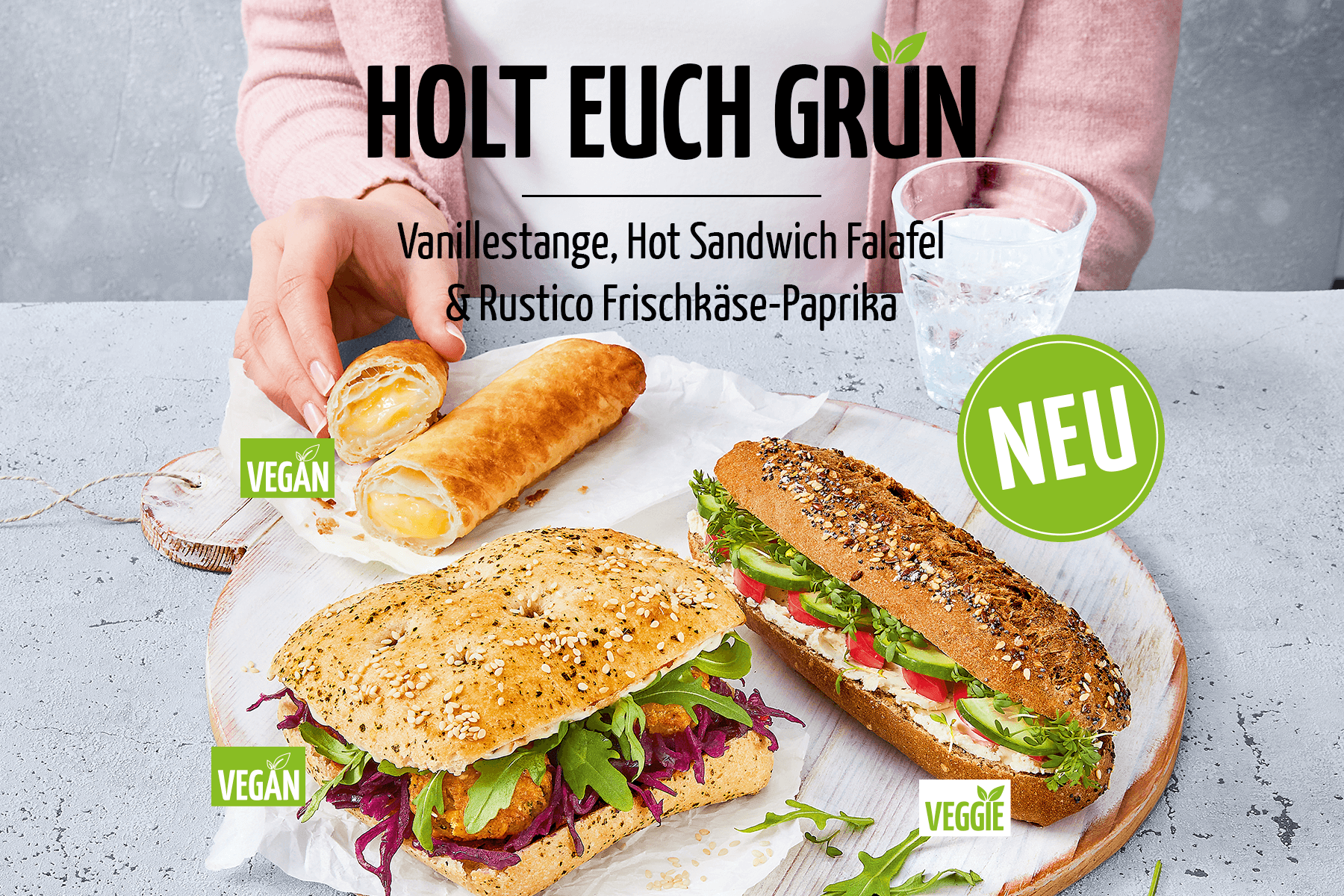 Holt Euch Grün -  neue vegane und vegetarische Snacks bei BackWerk